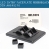 BELDEN: Angled entry faceplate noir/black BELDEN A0645270
