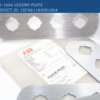 ABB: MA6-1004 Etiqueta de cuatro orificios de Aluminio gris plata para gabinete de plástico ABB 1SFA611930R1004