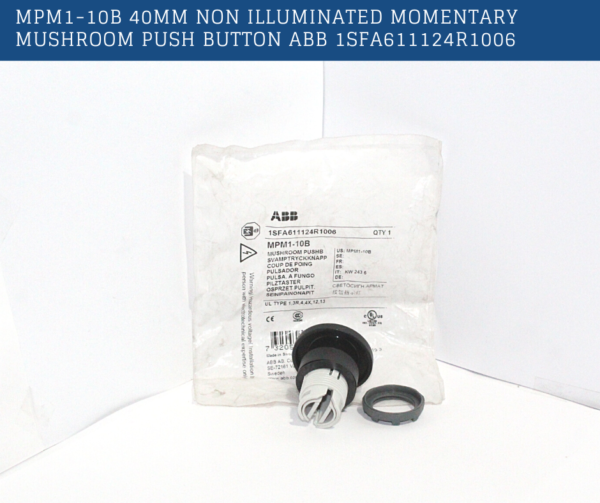 ABB: MPM1-10B Mushroom Pushbutton ABB 1SFA611124R1006 - Image 3