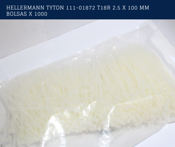 Hellermann Tyton: Hellermann Tyton 111-01872 T18R9M4 2.5 x 100 mm bag 1000 units - Image 5