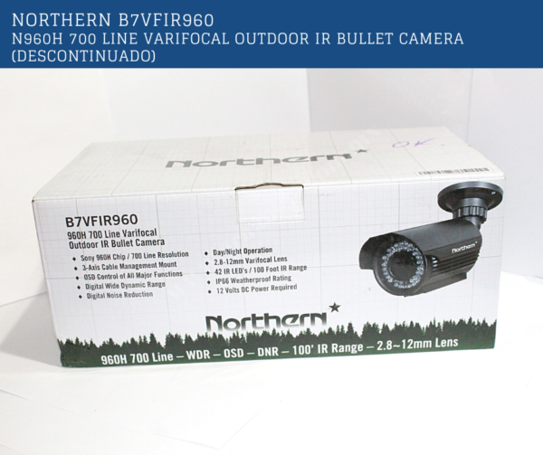 NORTHERN: B7VFIR960 960H 700 line varifocal outdoor IR bullet camera - Image 6