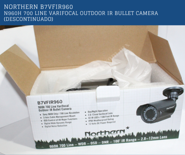 NORTHERN: B7VFIR960 960H 700 line varifocal outdoor IR bullet camera - Image 2